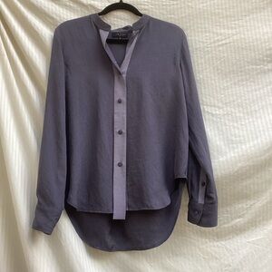 Rag & Bone gray button down Blouse, size small